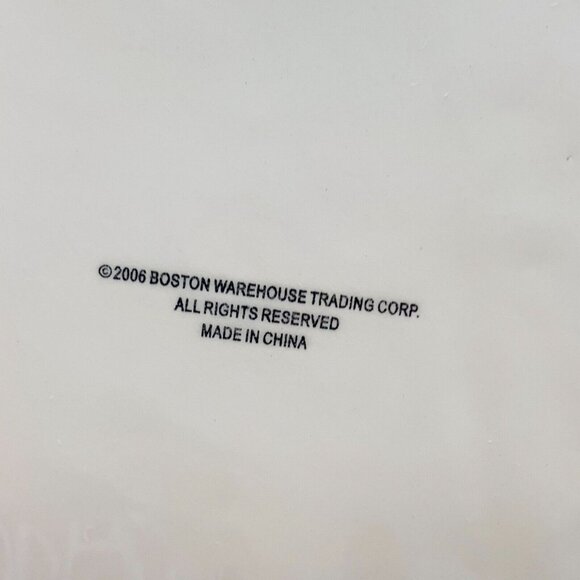 Boston Warehouse 2006 Large SCALLOPED SHELL Design Ceramic Serving Platter Dish - Picture 6 of 8